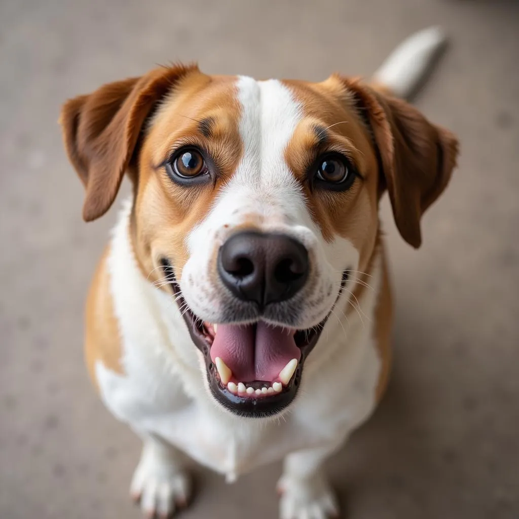 A happy dog awaiting adoption at the Northland Animal Shelter