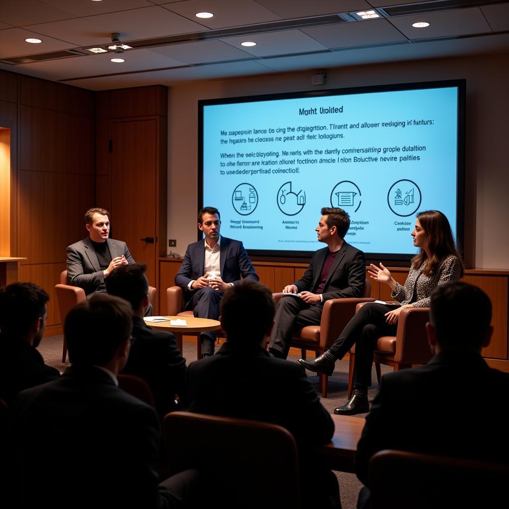 Panel discussion on the future of finance at an NYU Finance Society event