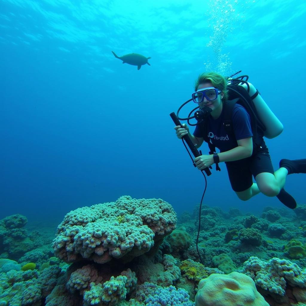 Oceanic Society Scientist Collecting Data