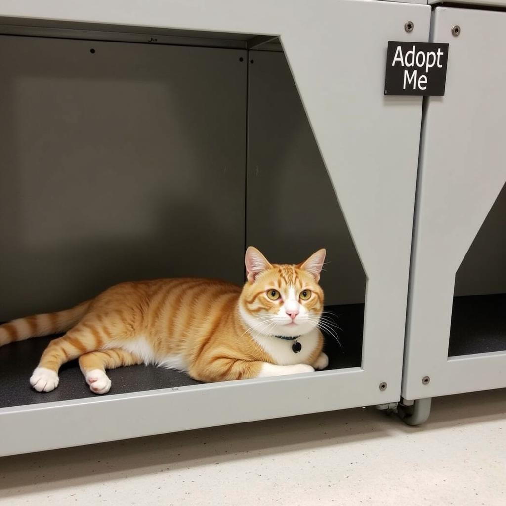 Cat awaiting adoption at Oceanside shelter