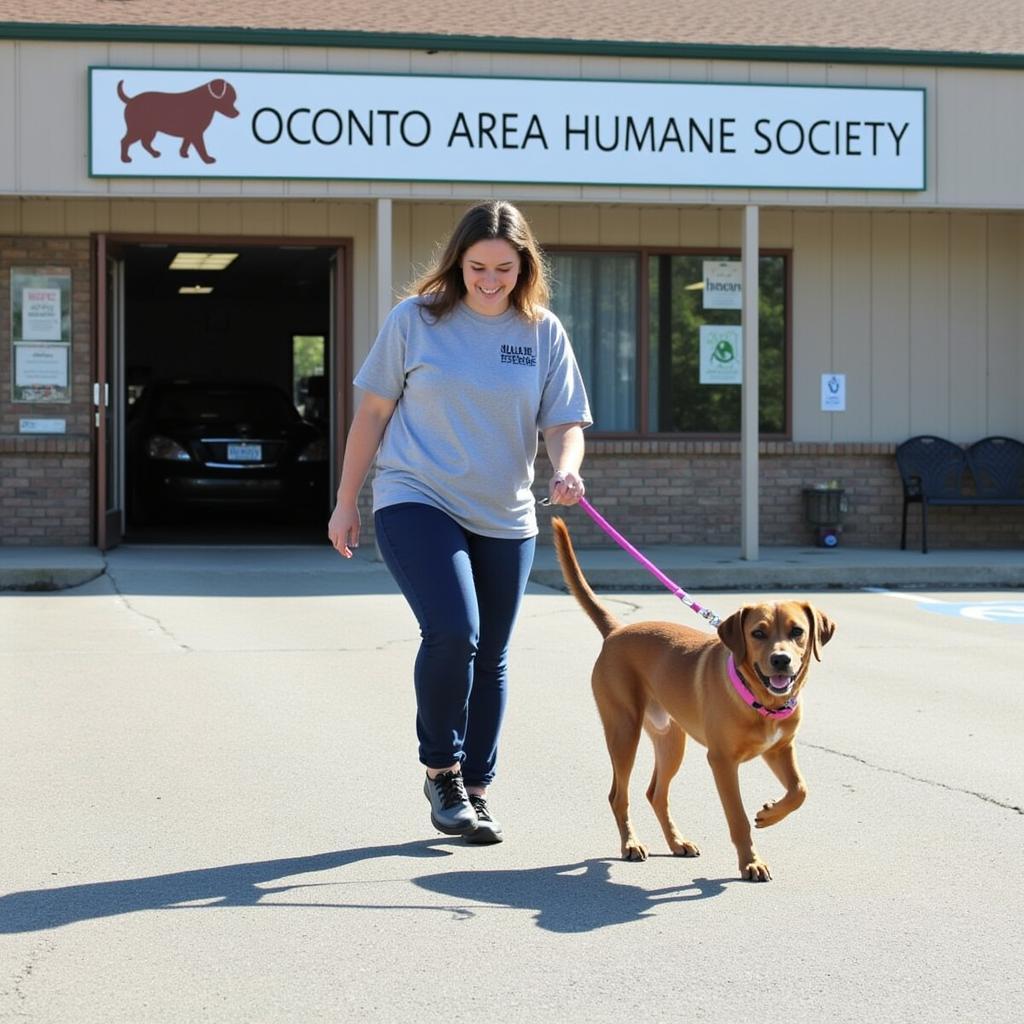 Dog Walking at Oconto Area Humane Society