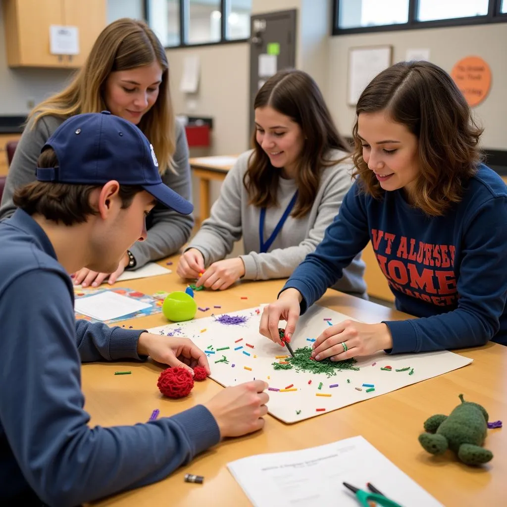 Volunteers Preparing Animal Enrichment