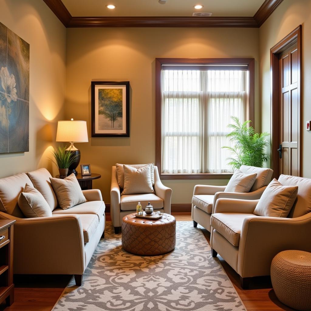 Relaxation room in a tranquil OKC spa