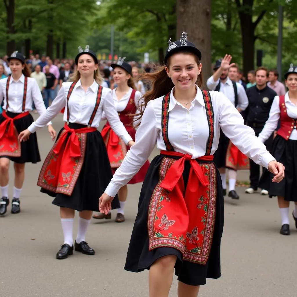 Bavarian Folk Dancing at the Germania Society Oktoberfest