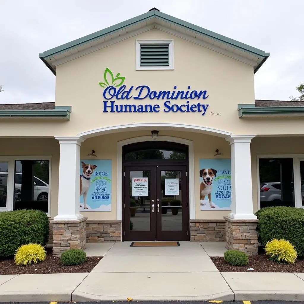 The Old Dominion Humane Society building in Fredericksburg, Virginia