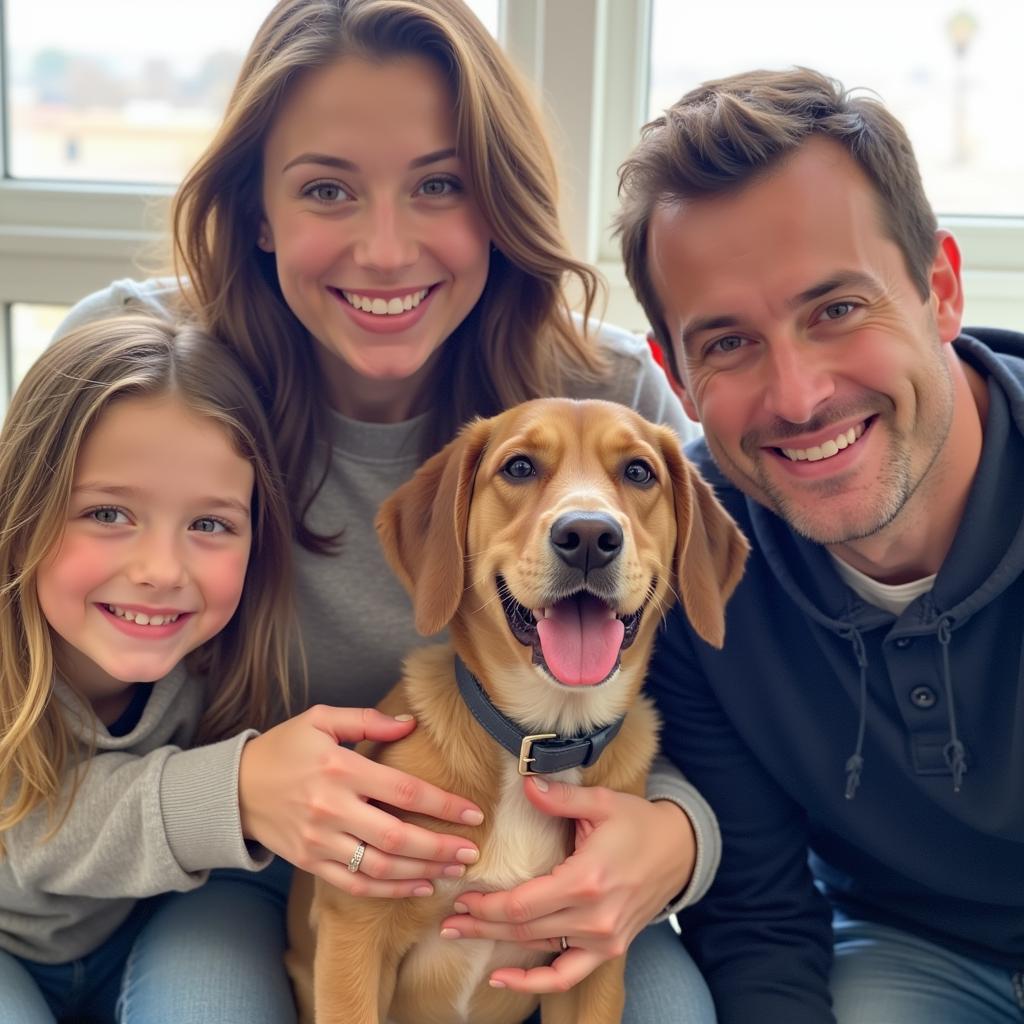  A Happy Family with their Adopted Dog from the Omaha Humane Society