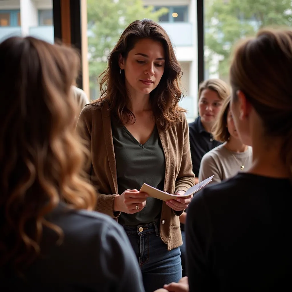 Participants at a One Society Salon sharing personal stories and experiences