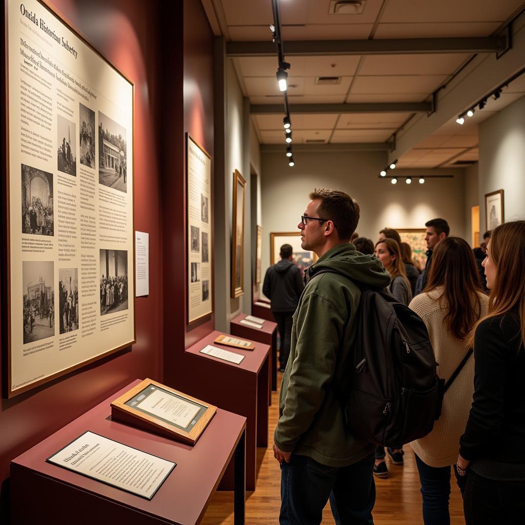 Engaging exhibit inside the Oneida County Historical Society