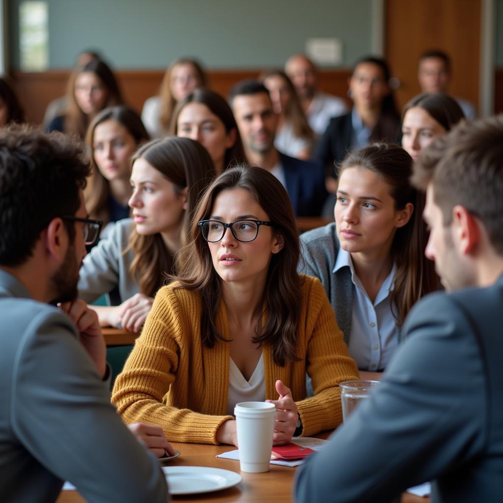 People engaging in open dialogue