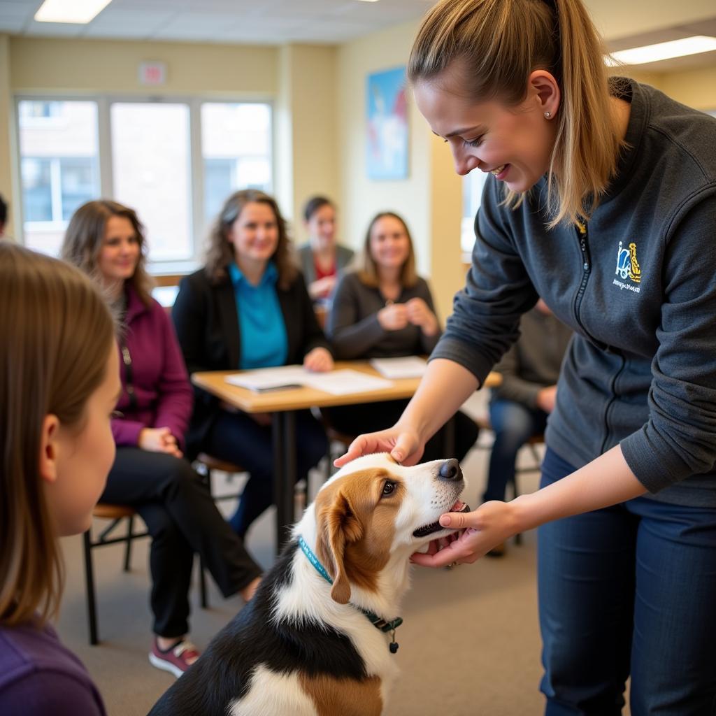 Oregon Humane Society Trainer Educating the Public