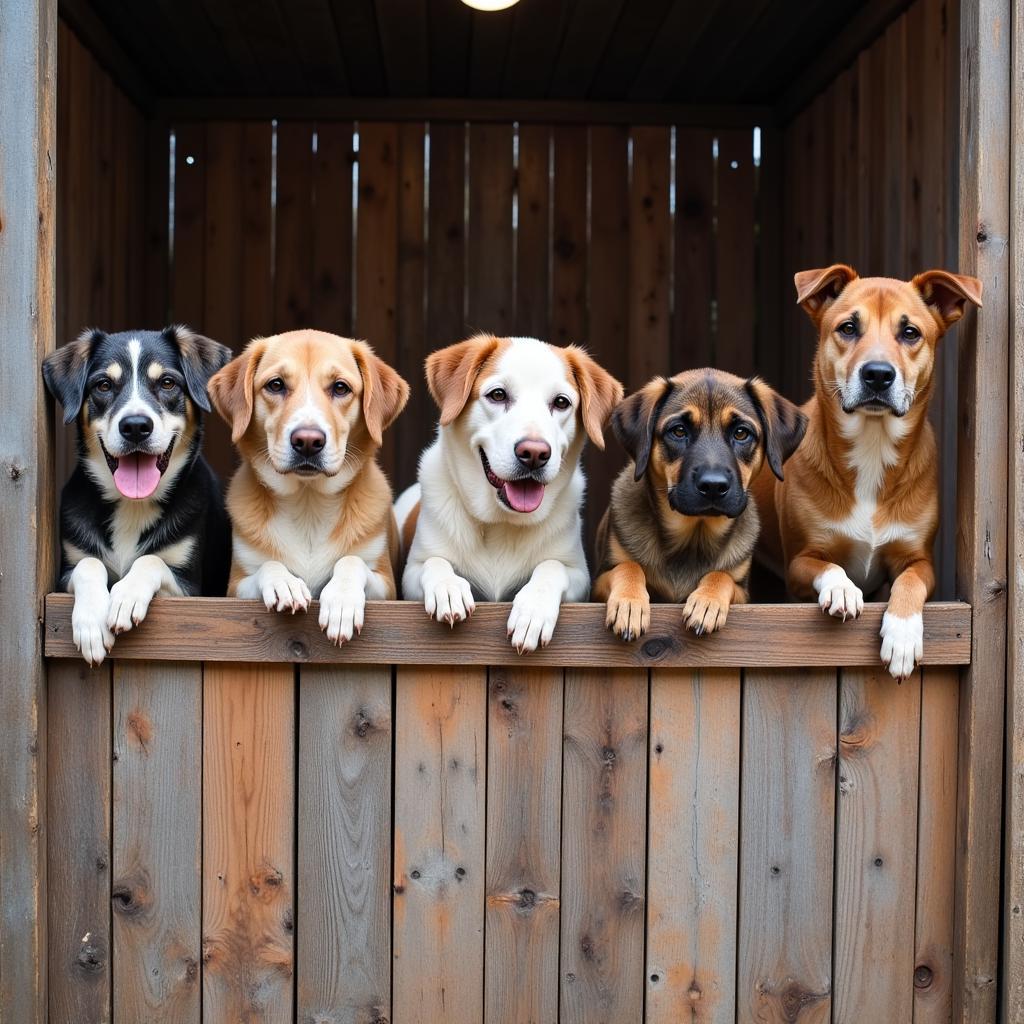 Dogs awaiting adoption at Ouachita Humane Society