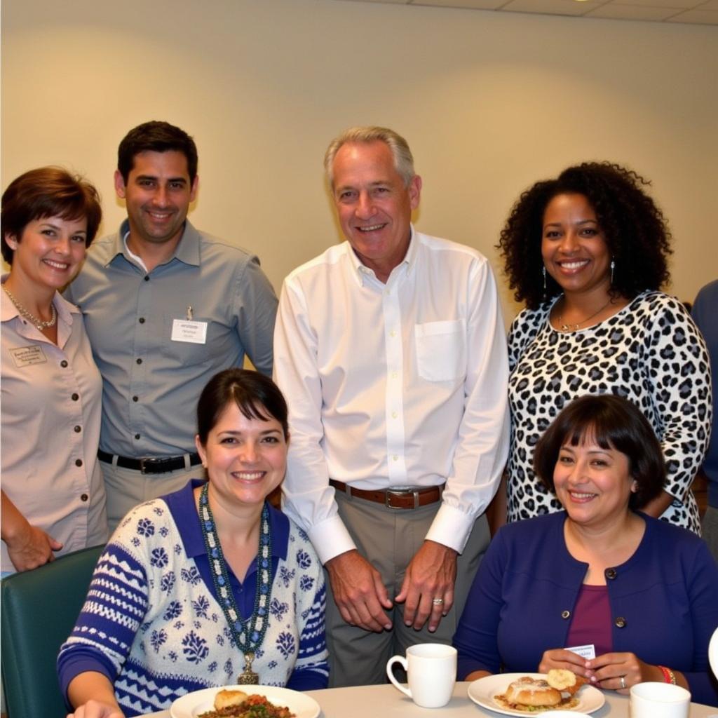 Members of the Our Lady of Mount Carmel Society gather for a community event.