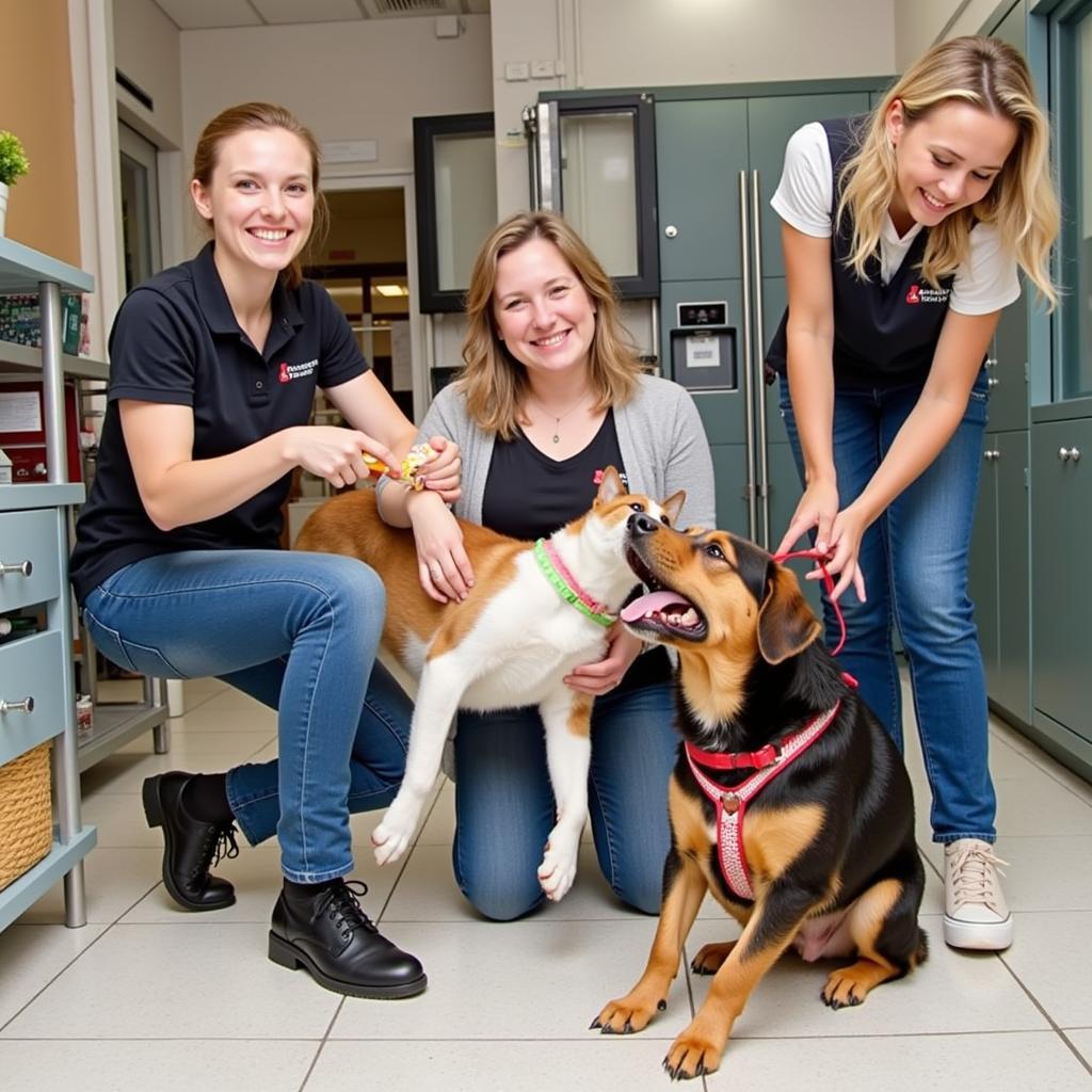 Volunteers at the Oxford Humane Society