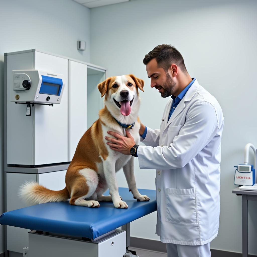 Veterinarian Examining a Dog at Pasadena Humane Society