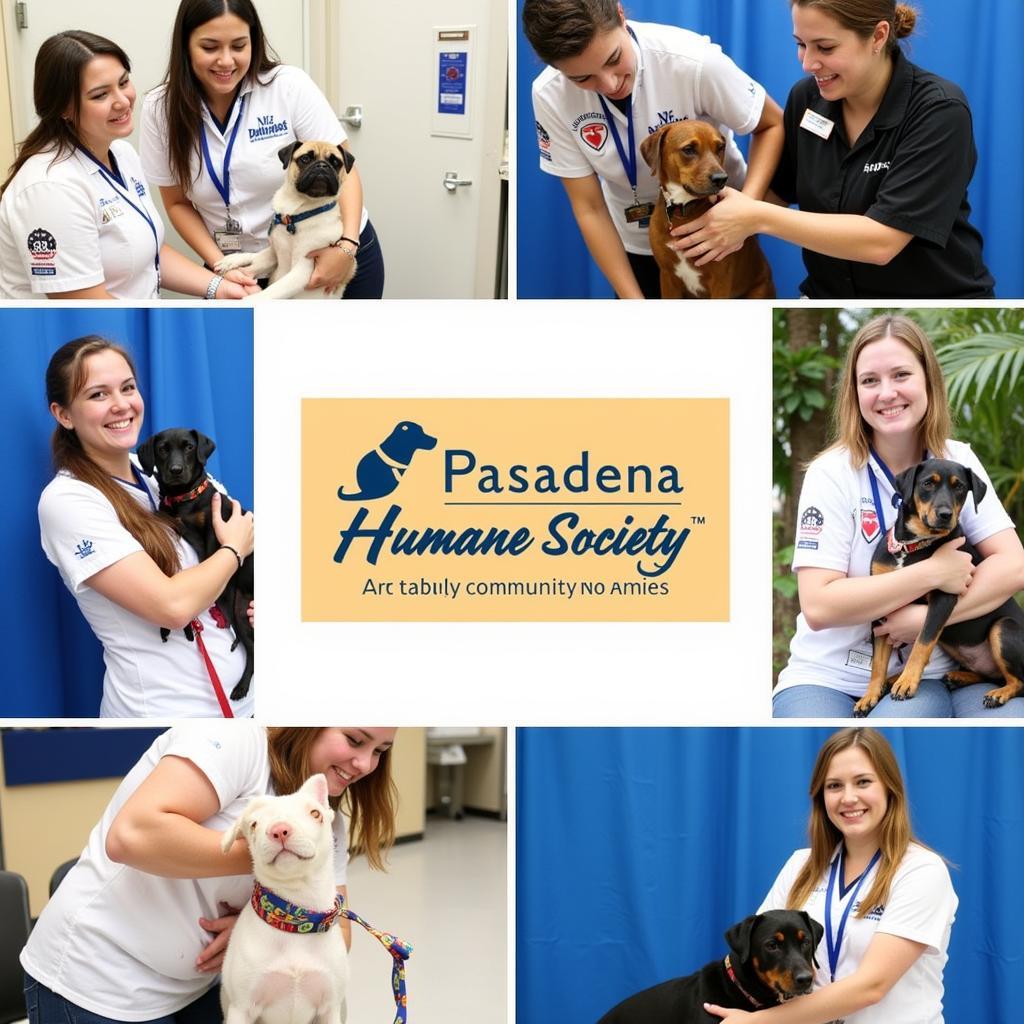 Volunteers at the Pasadena Humane Society