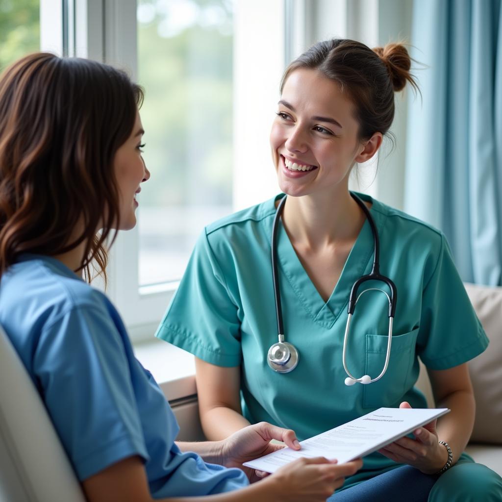 Patient Receiving Pre-Operative Instructions