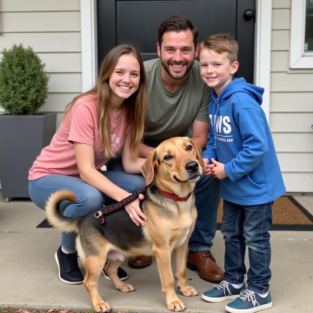 Family Adopts Dog