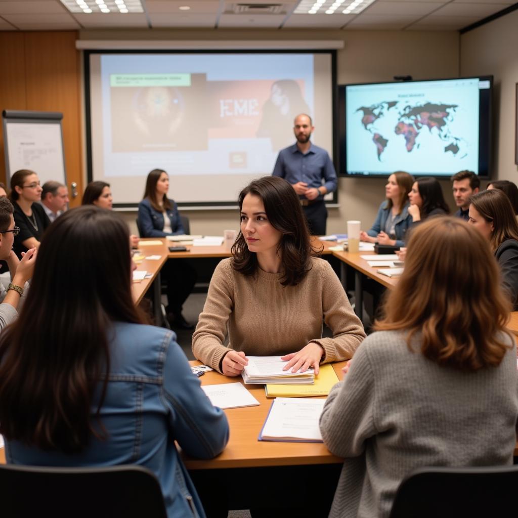 Diverse Group Participating in a Peace-Building Workshop