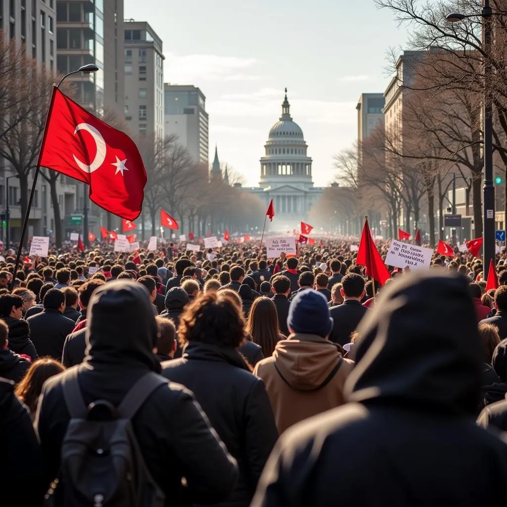 People Protesting Against Political Corruption