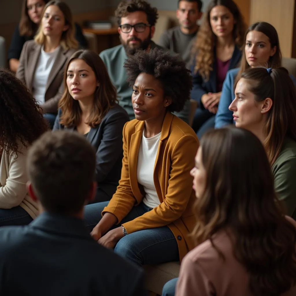 People gather in a circle, sharing stories and finding comfort in a pet loss support group.