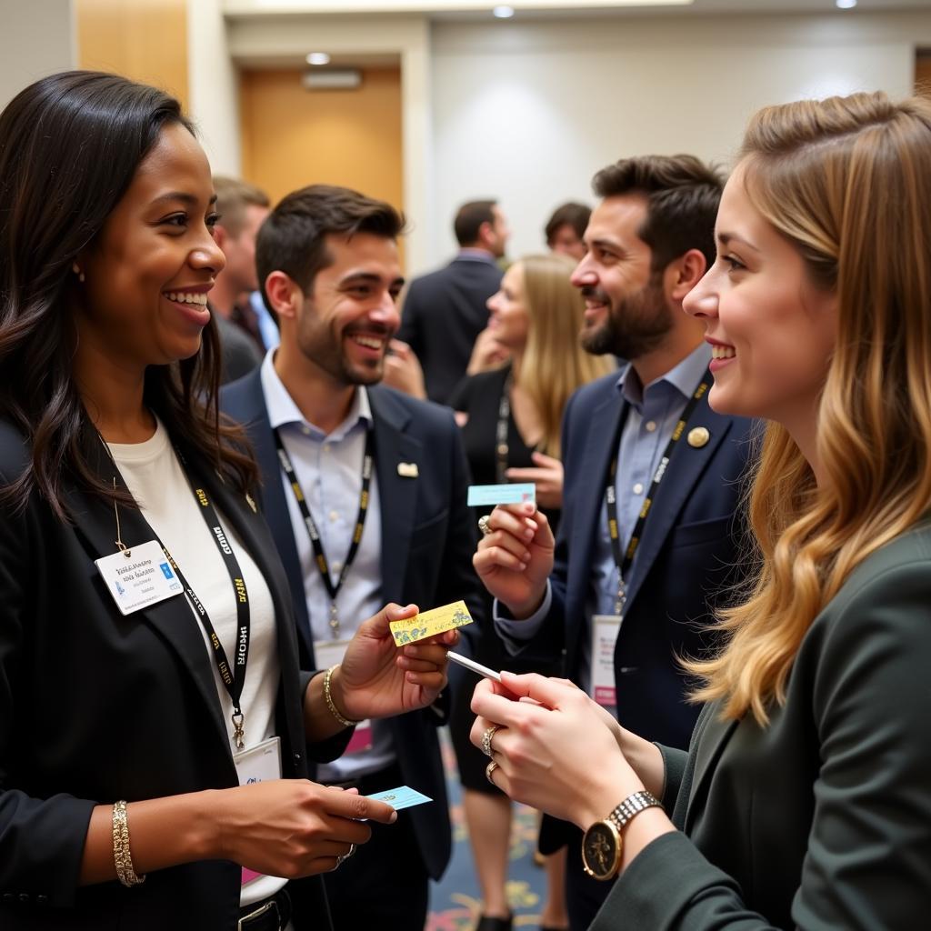 Phi Theta Kappa members networking at a conference