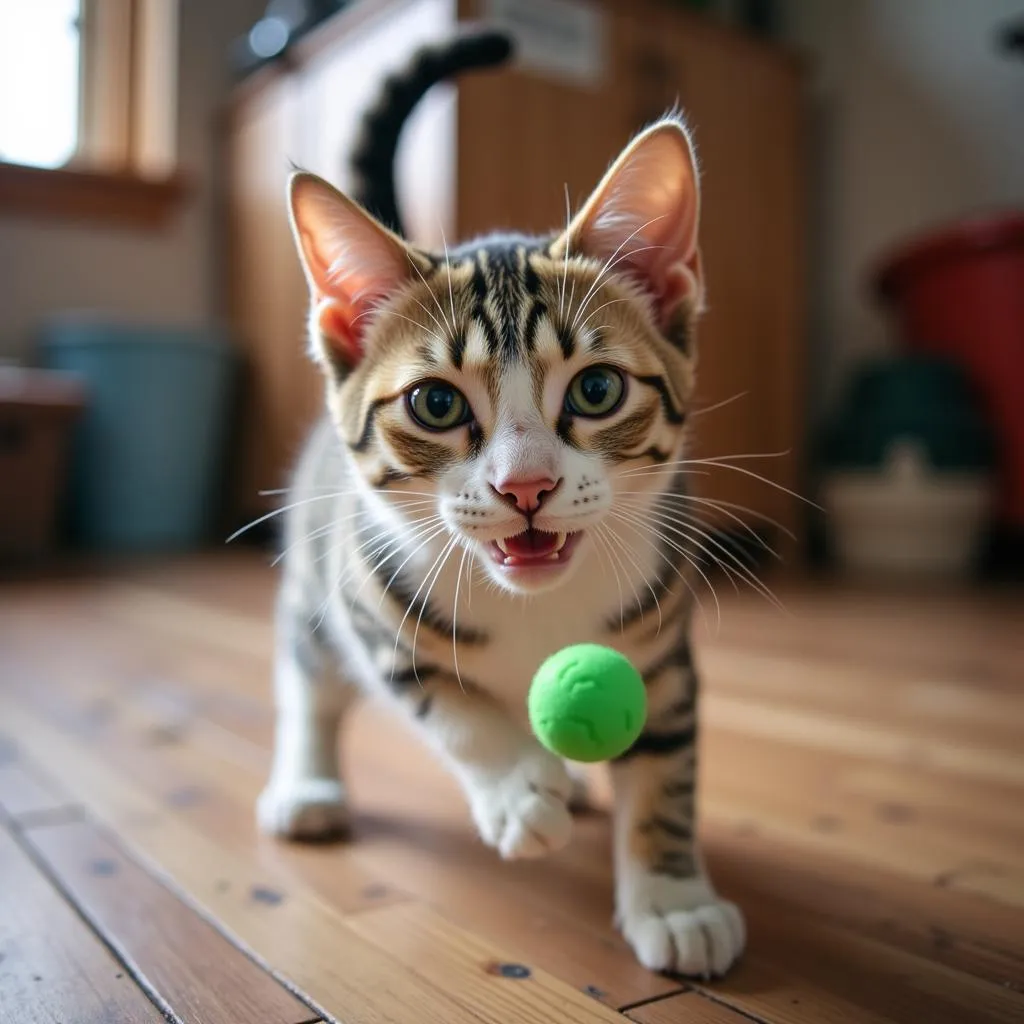 Playful Feline Finds Joy at Pickens County Humane Society