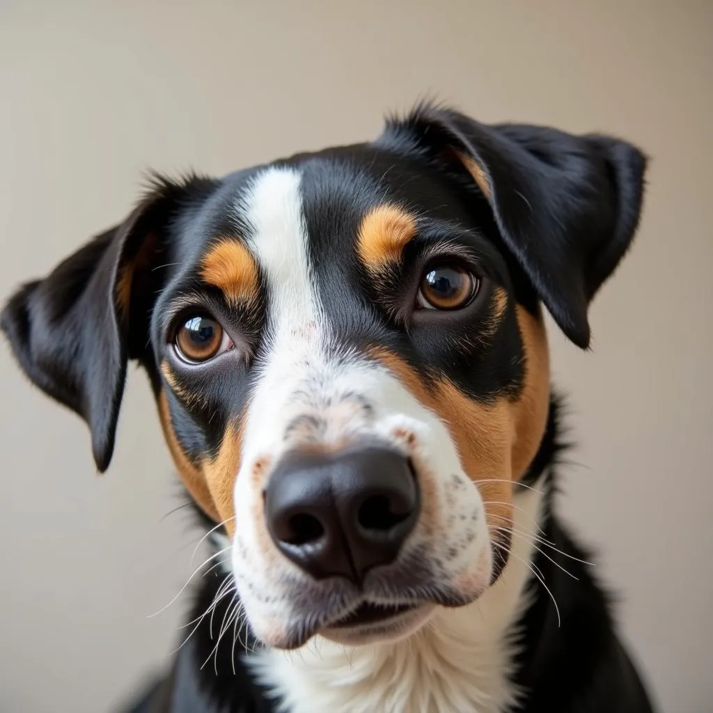 Portrait of a Hopeful Hound at Pickens County Humane Society