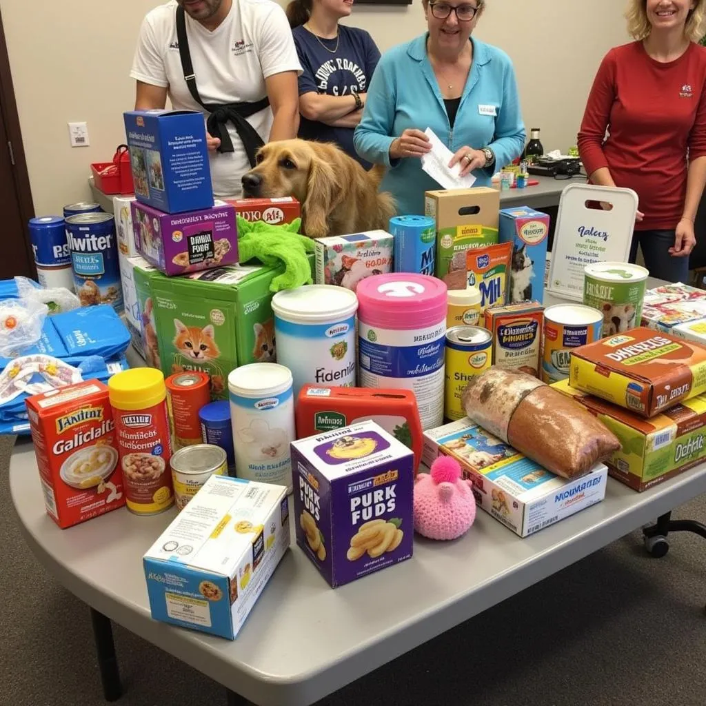 Donation drive at the Pittsford Humane Society