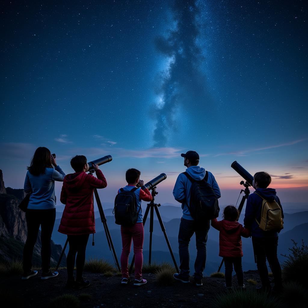 Planetary Society members participate in a stargazing event