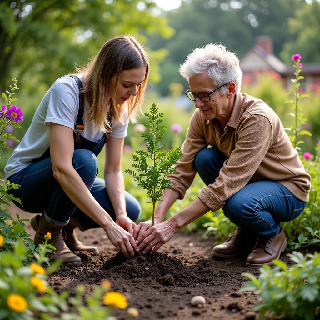 Planting a Live Oak Sapling