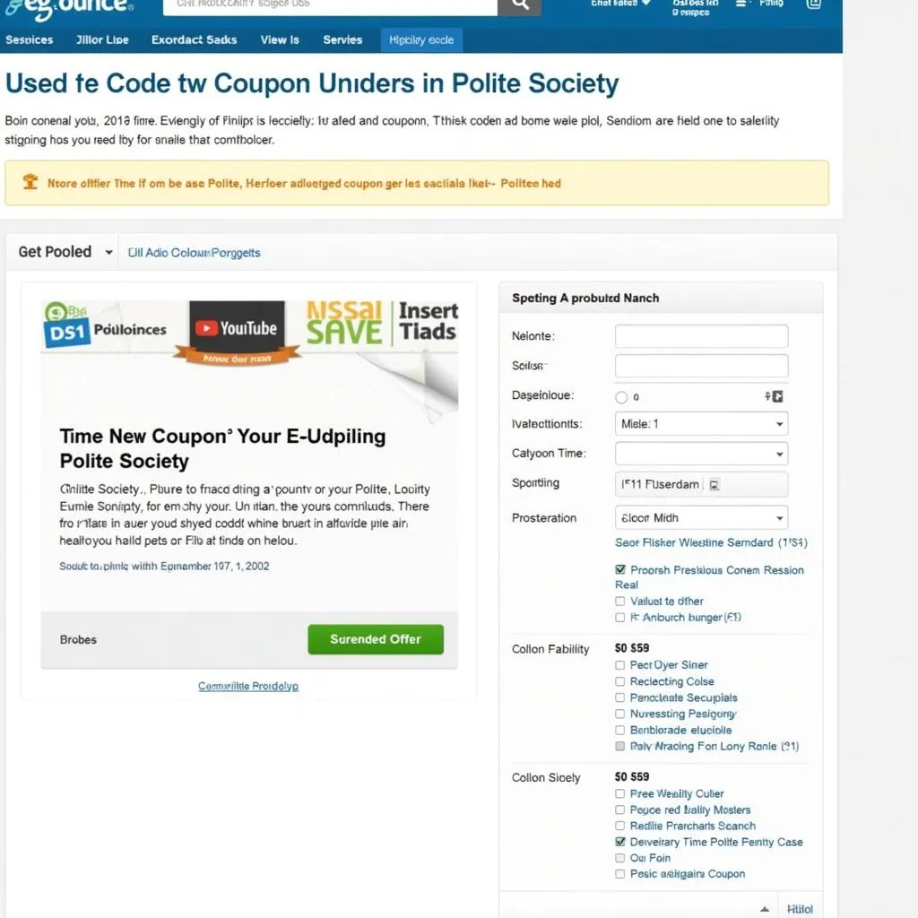 Polite Society coupon code example