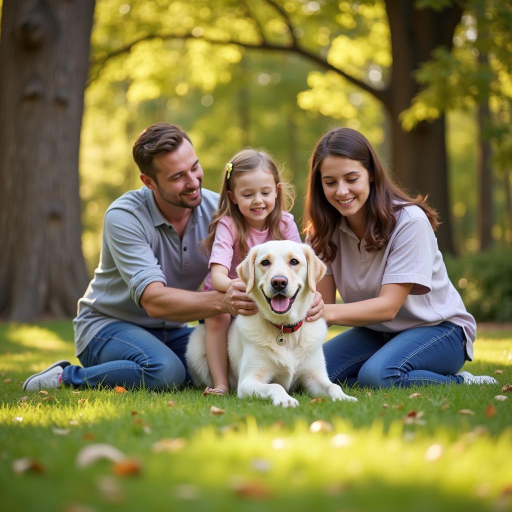 A Family Enjoys Their New Dog from Polk County Humane Society