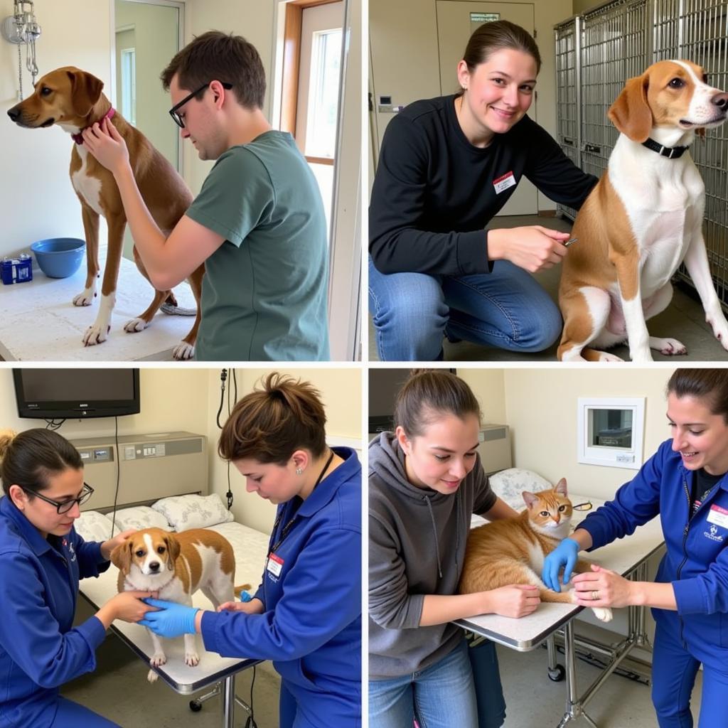 Animals receiving care at the Portage County Humane Society