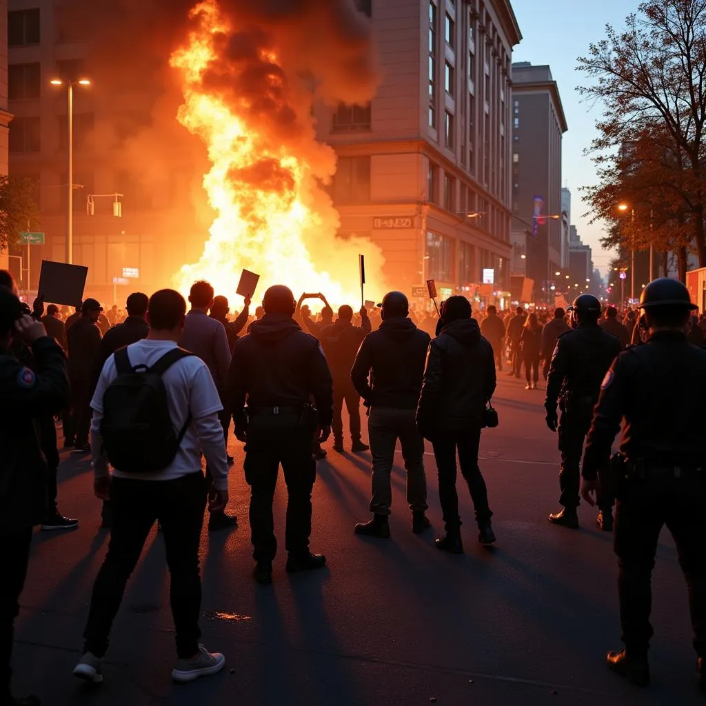 Protest Turning Violent After Police Brutality