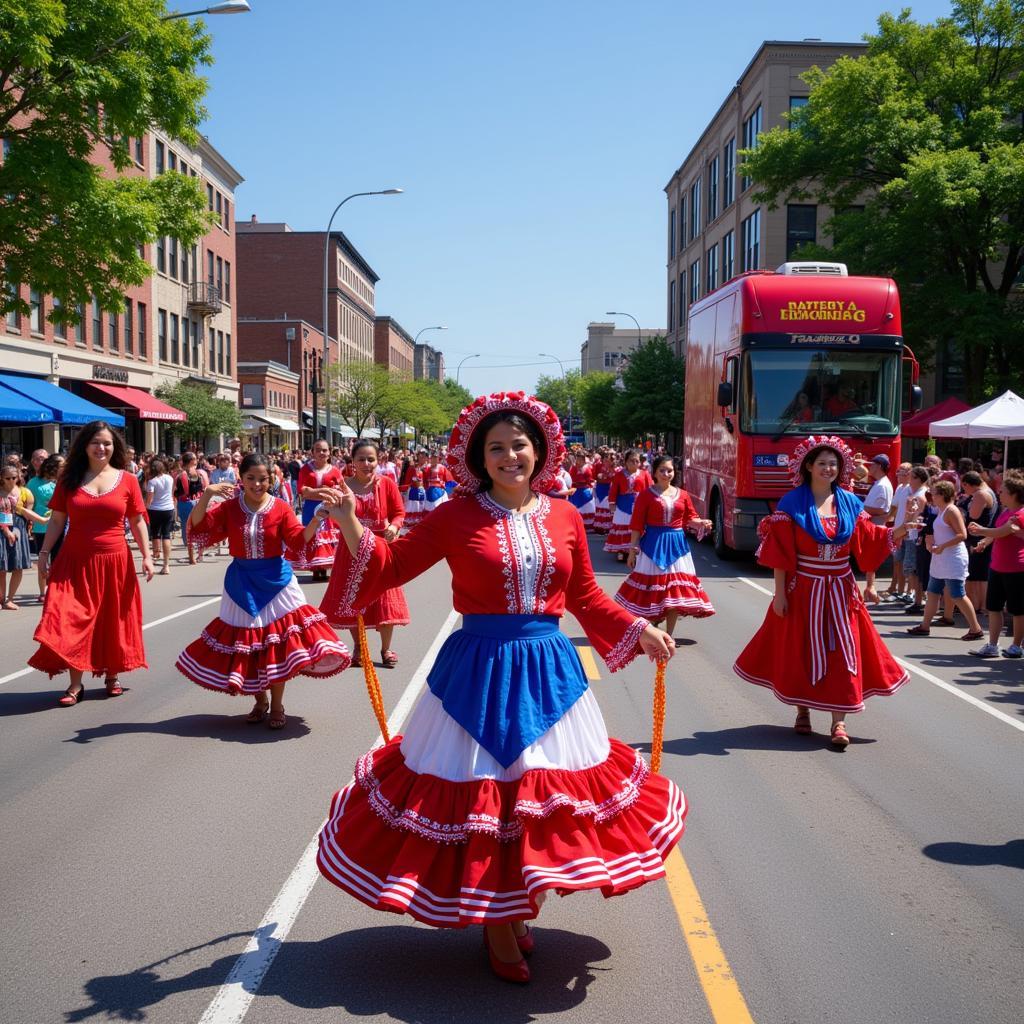 Puerto Rican Day Parade in Waukegan, Illinois