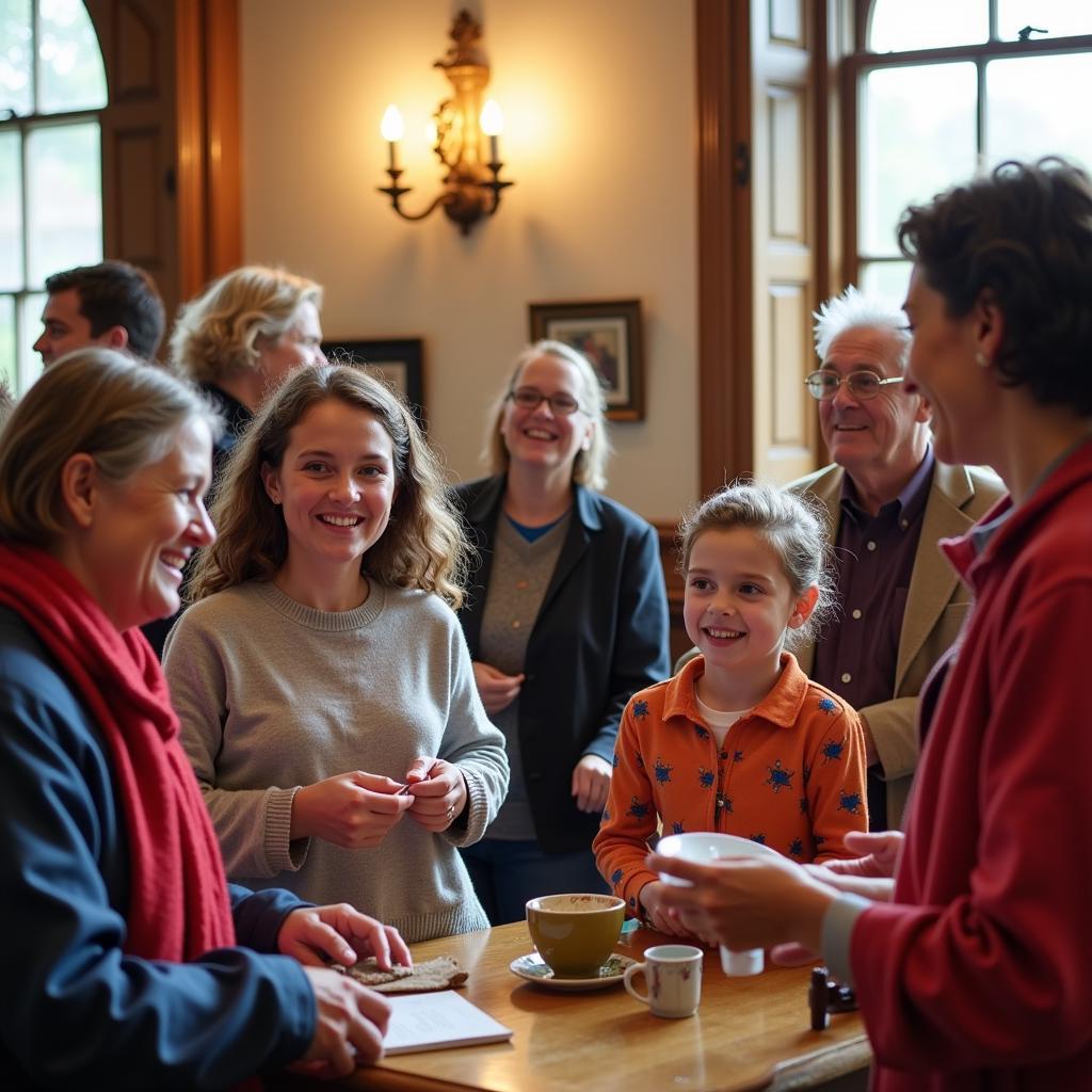 Attendees enjoying a community event at the Putnam County Historical Society