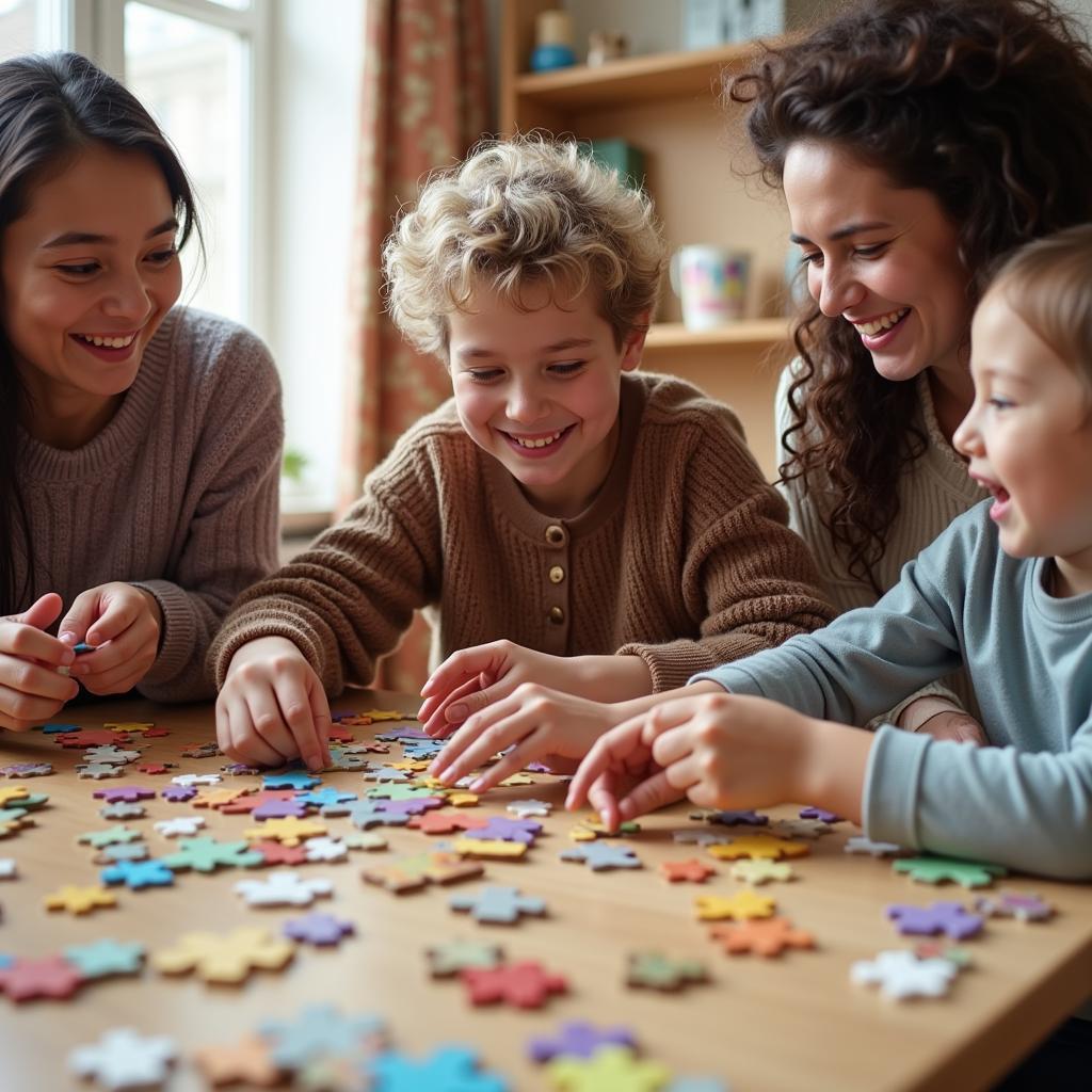 Building Social Connections Through Puzzle Solving