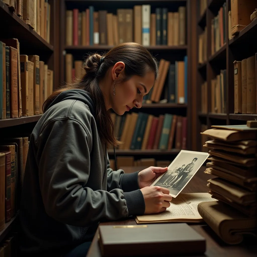 Researcher Exploring the Society Archive