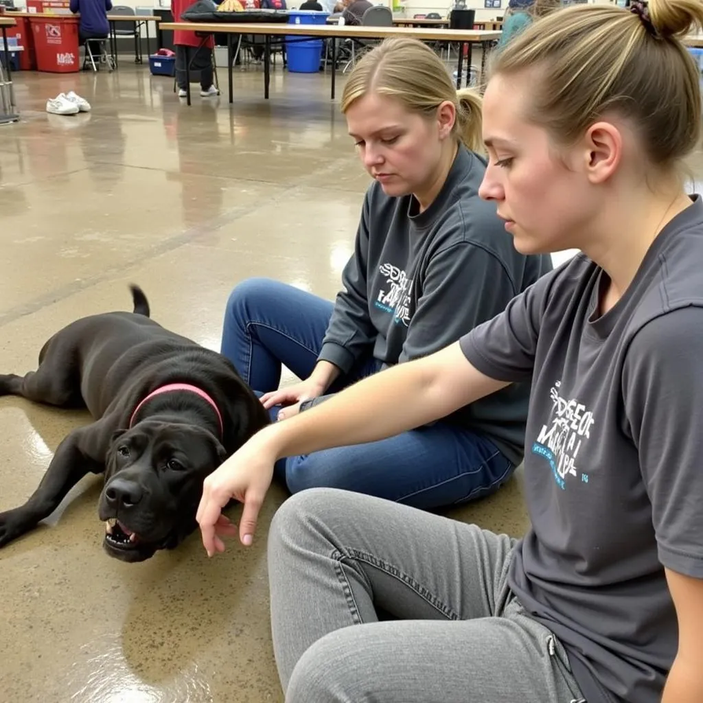 Volunteers Caring for Animals at the Rockingham County NC Humane Society