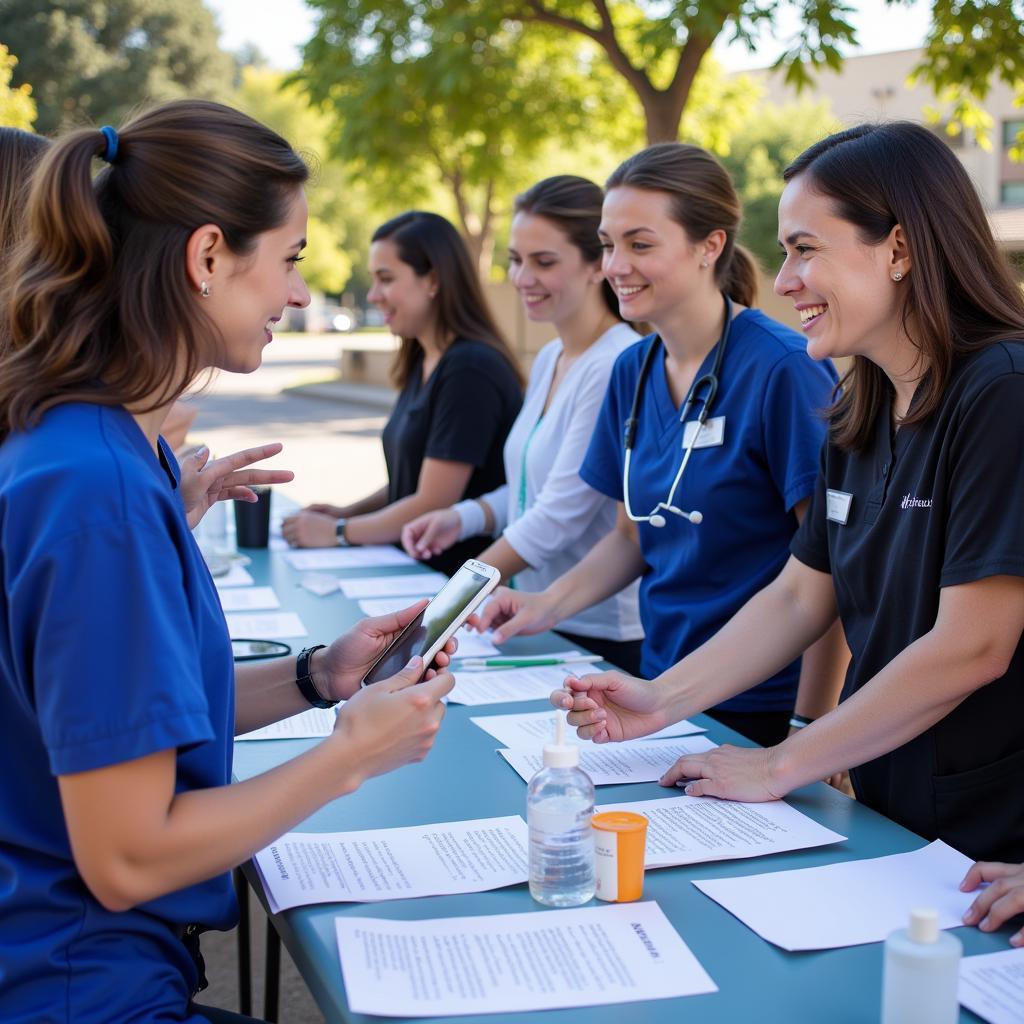 Sacramento Dental Society volunteers at a community event.