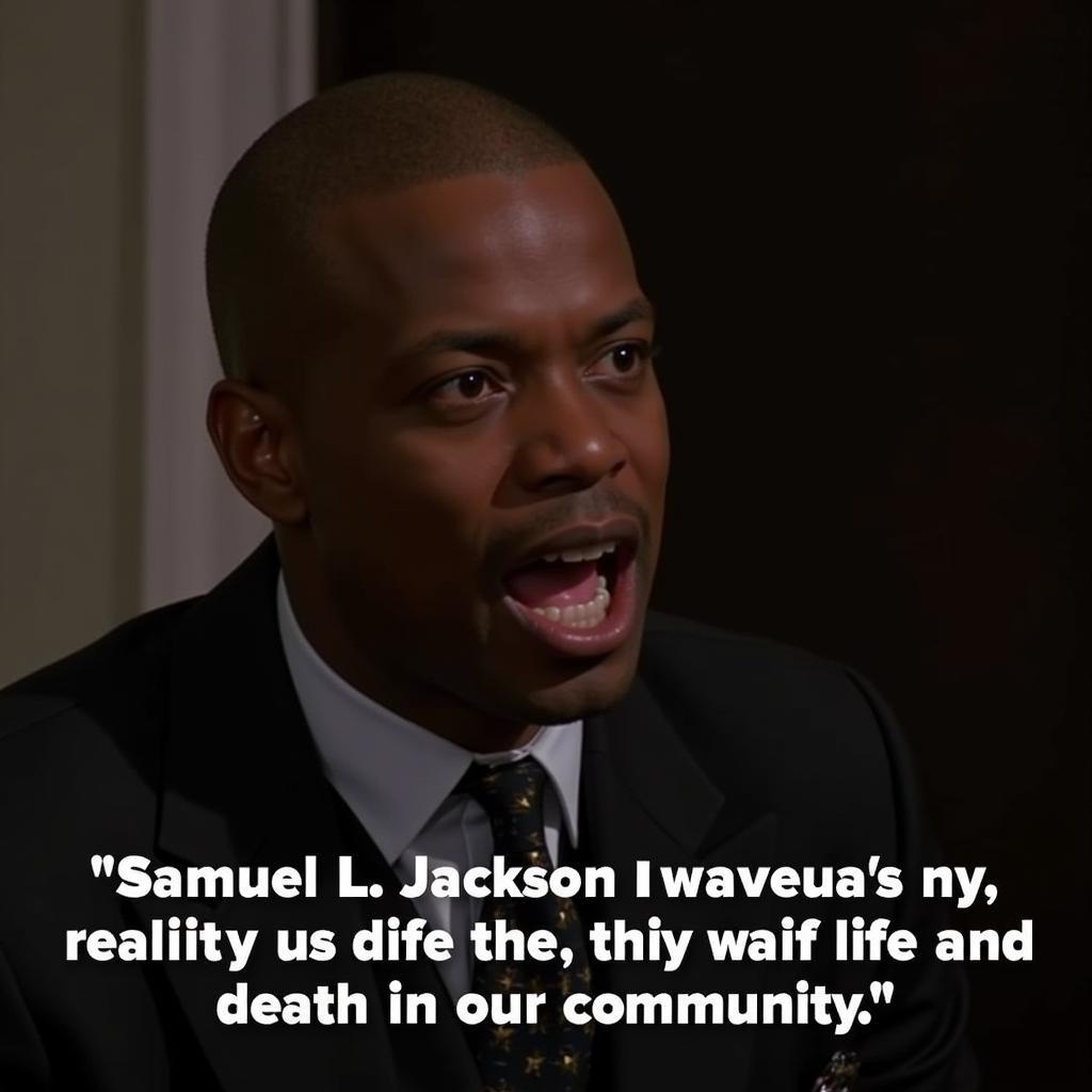 Samuel L. Jackson delivering his impactful speech in Menace 2 Society