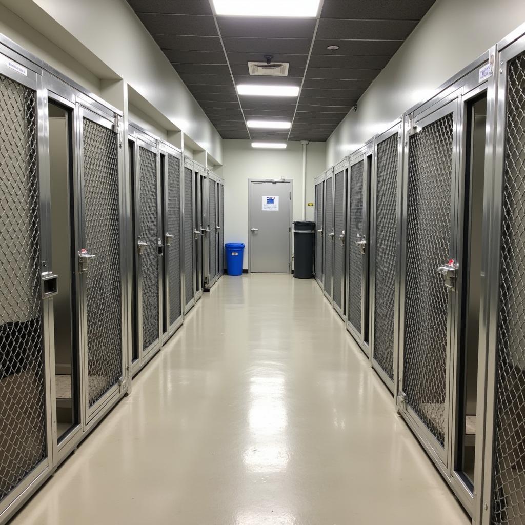 Spacious kennels at the San Angelo Humane Society