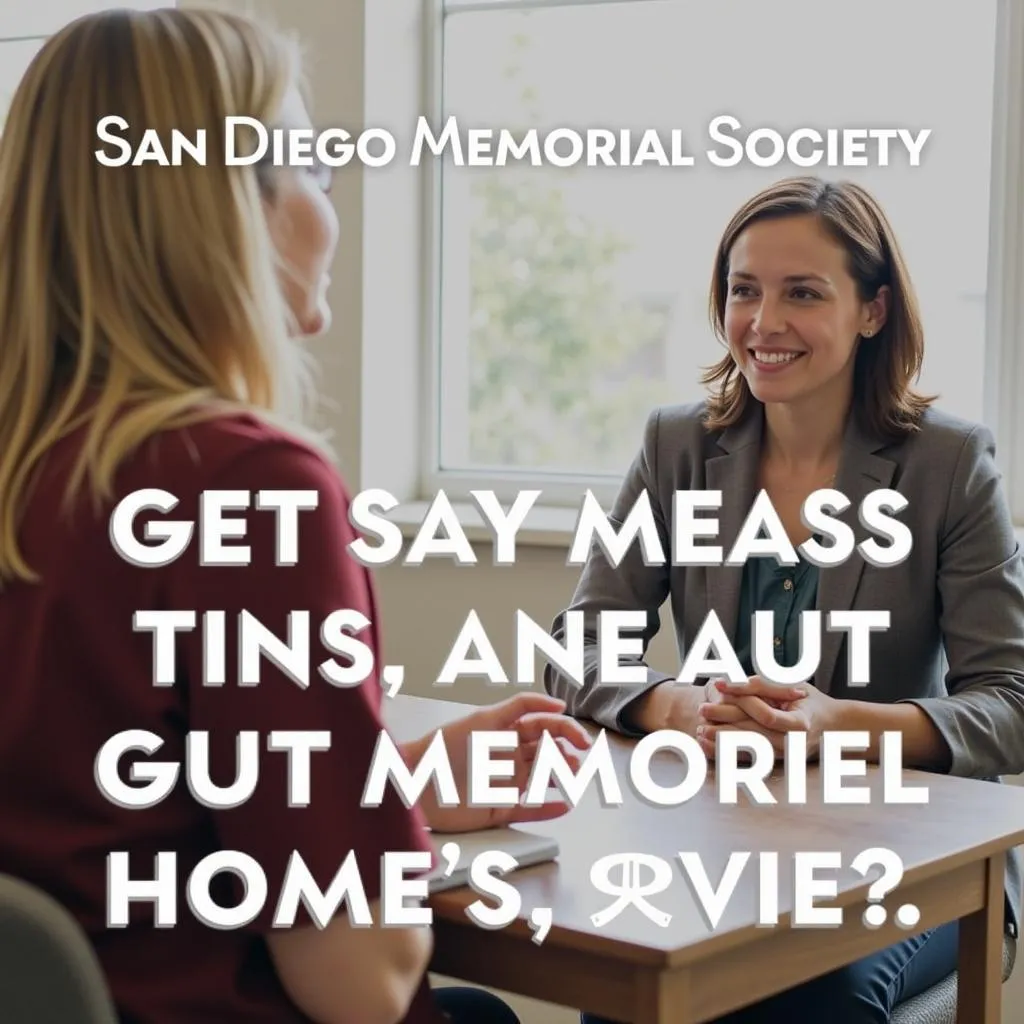 San Diego Memorial Society Grief Counseling Session