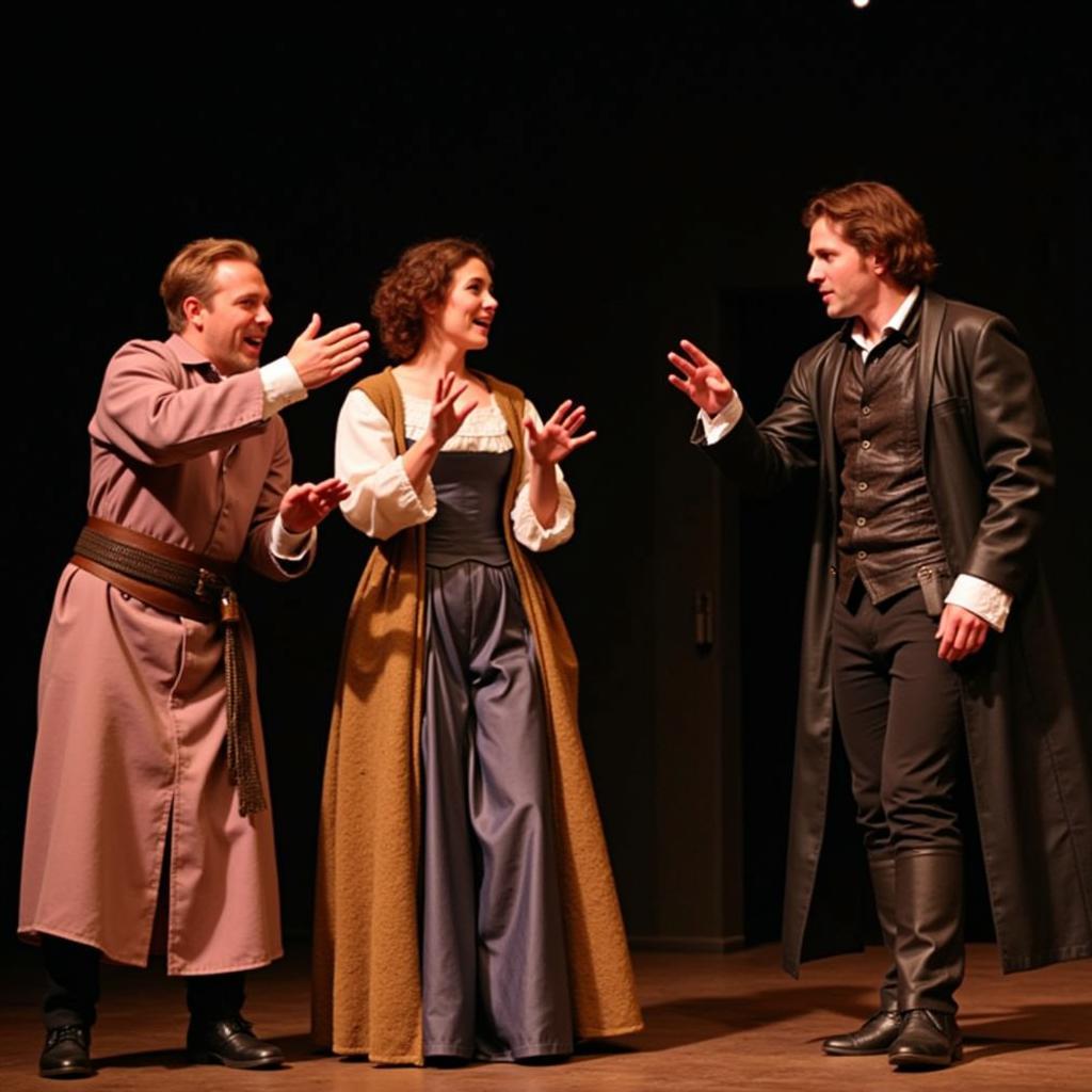 A captivating scene from a San Diego Shakespeare Society production, showcasing the power of live theatre.