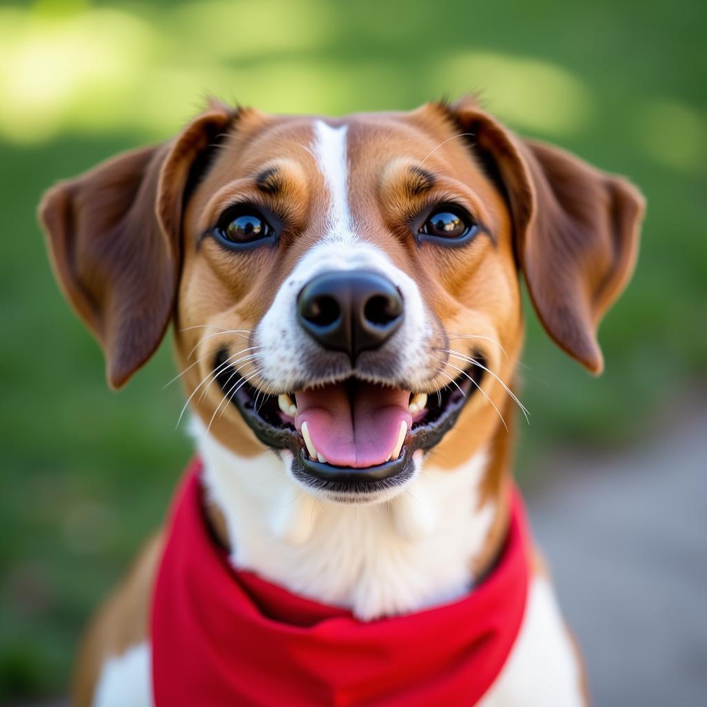 A playful dog portrait at the San Gabriel Valley Humane Society