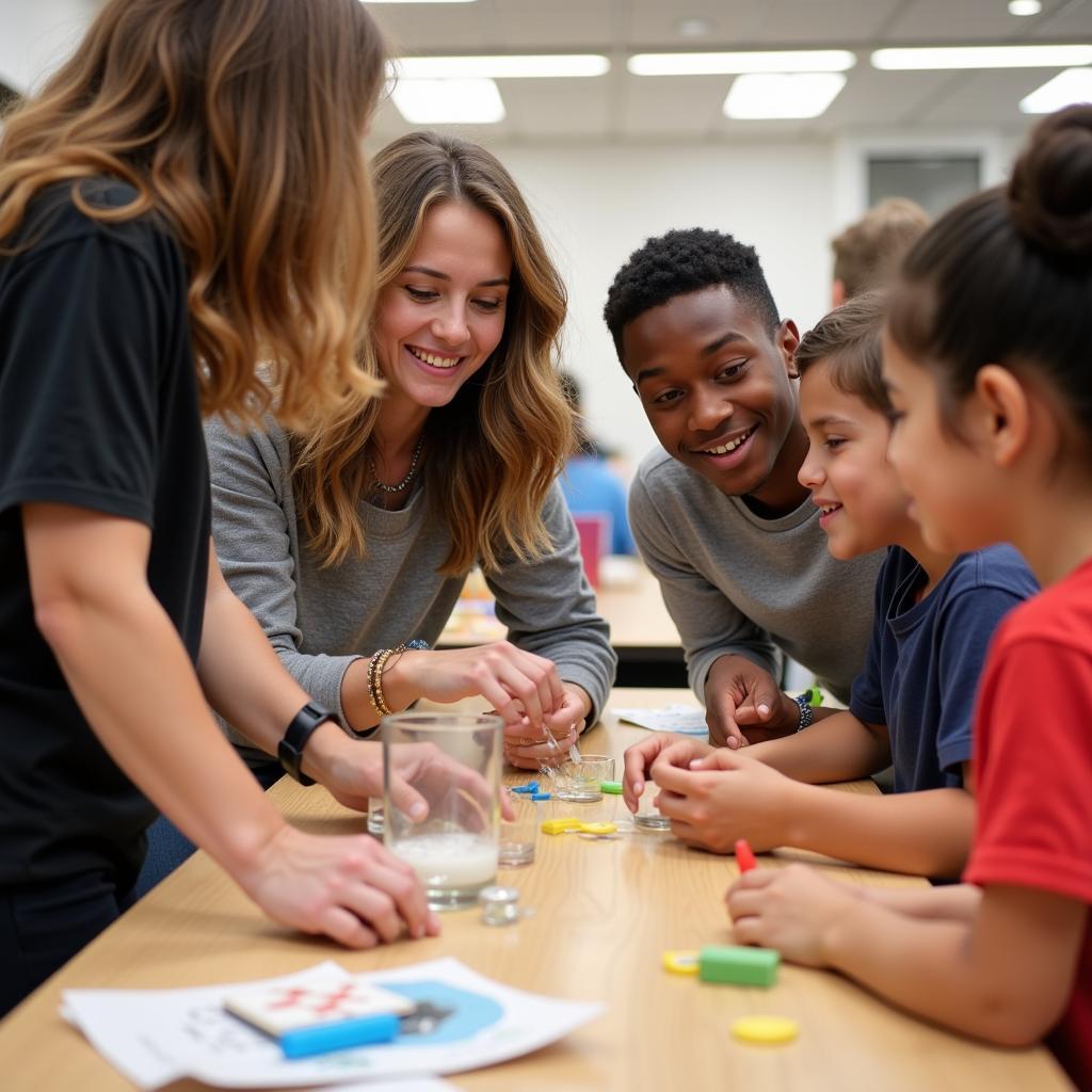 SASE Members Volunteering at a STEM Workshop for Children