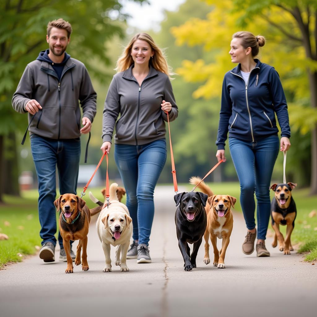 Saukville Humane Society Volunteers with Dogs