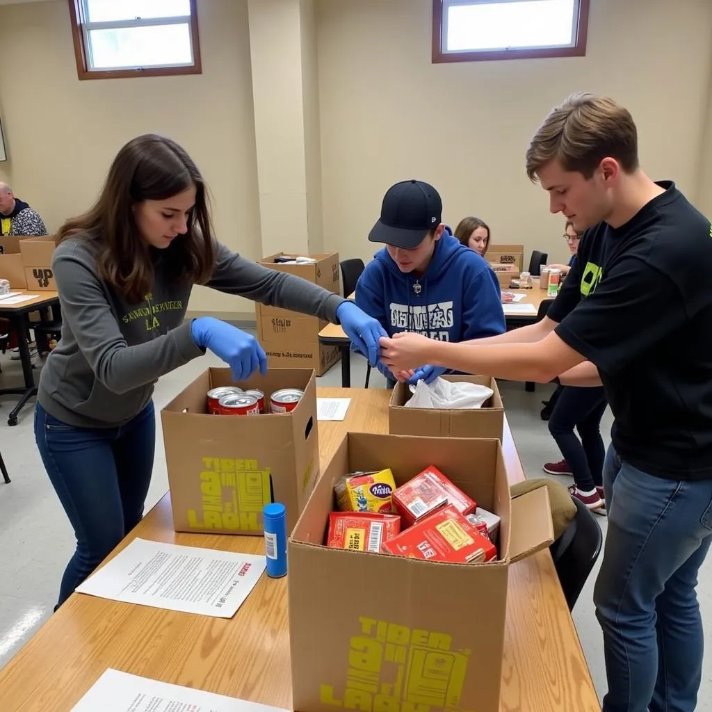 SCLA Members Volunteering at a Local Food Bank