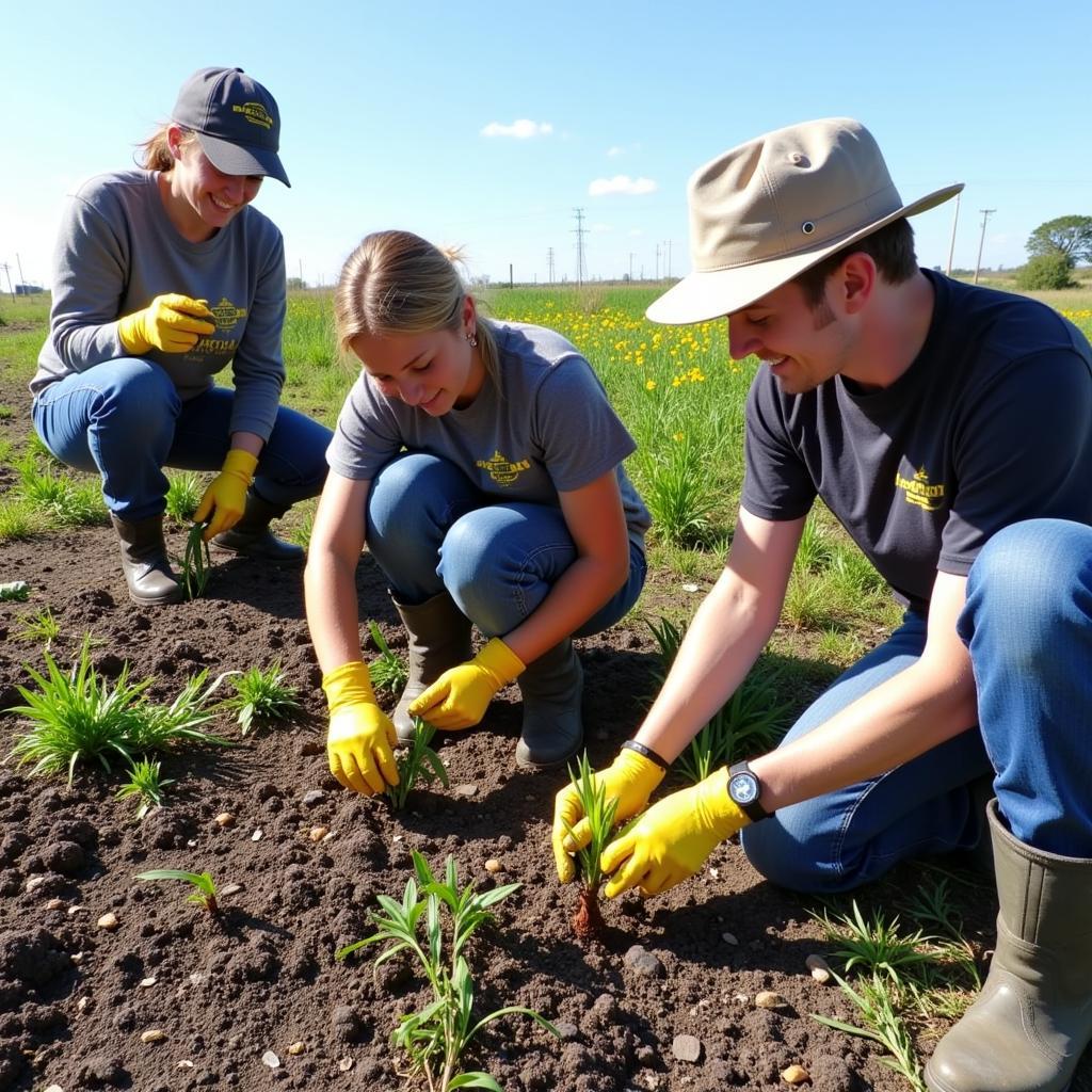 Volunteers restoring wetlands at the Audubon Society Sea & Sage Chapter