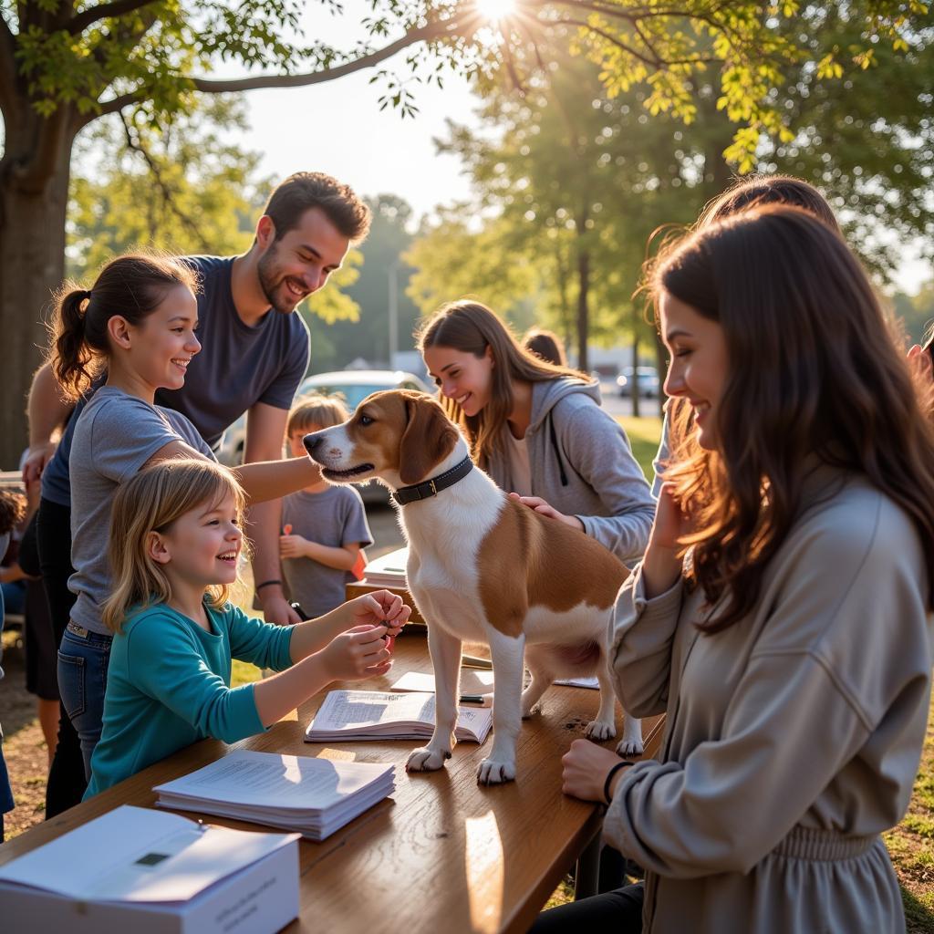 Joyful scene at a Searcy Humane Society adoption event